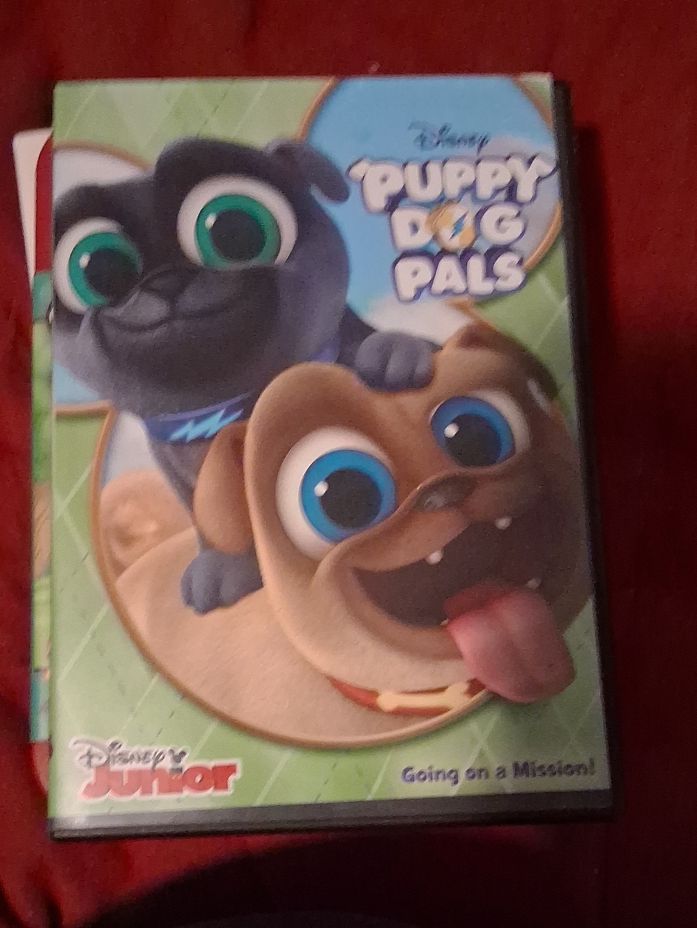 Disney Puppy Dog Pals Toy-Like DVD Cover — Blue, Brown, Black
